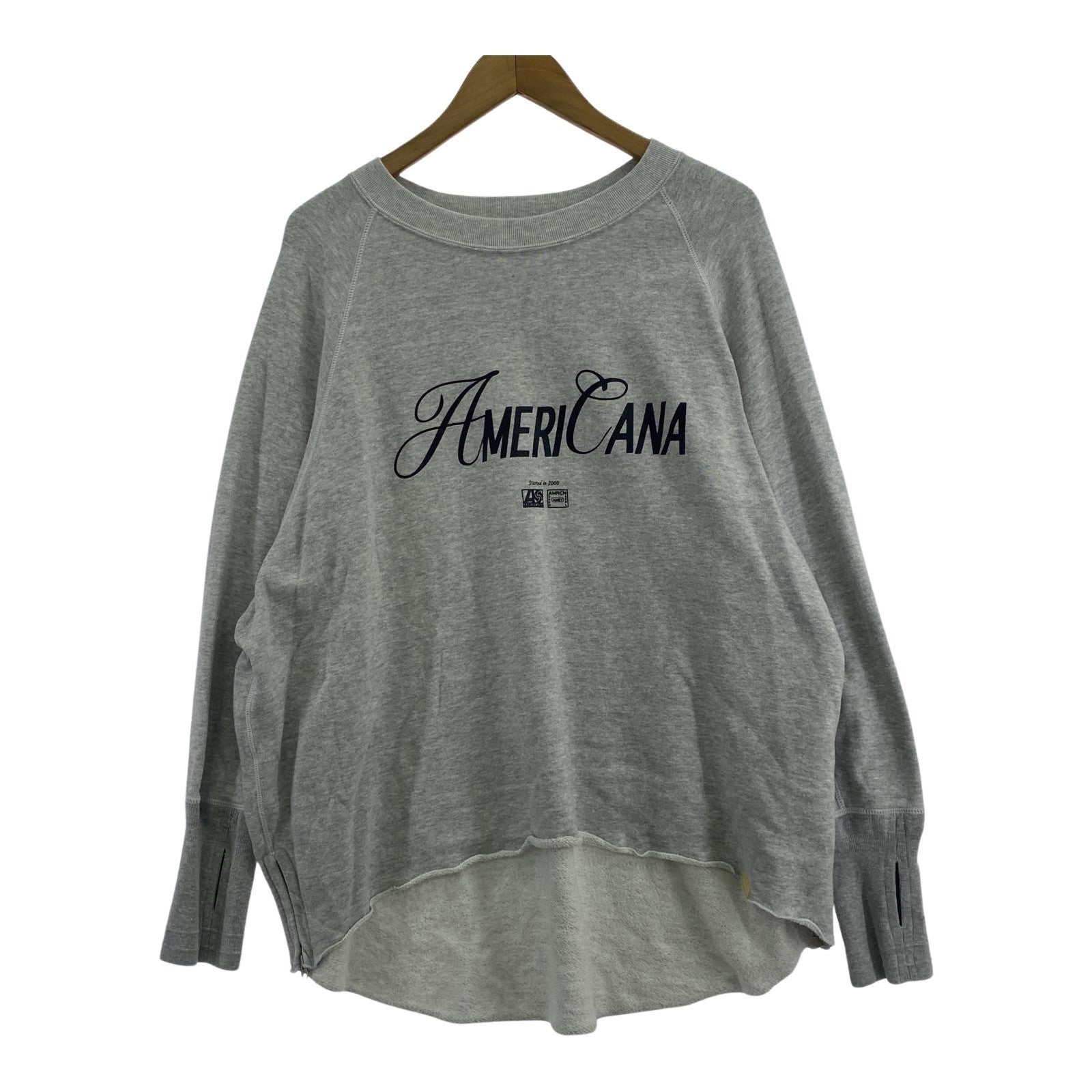 その他トップス Americana for SALON サイドジップ スウェット グレー