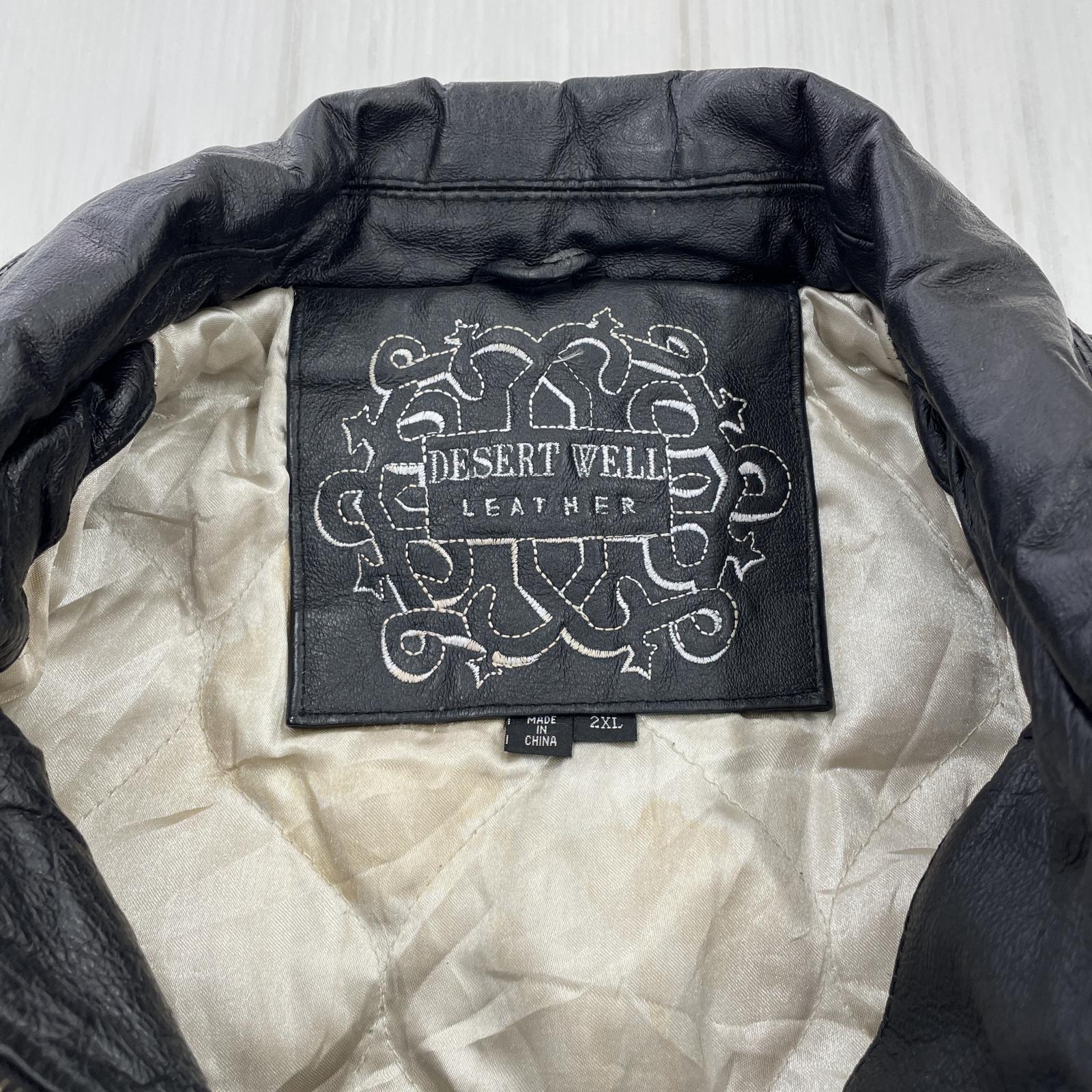 その他アウター 90s DESERT WELL レザージャケット 2XL ブラック