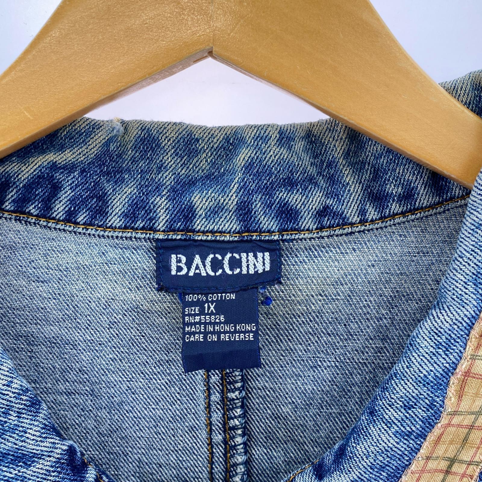 その他アウター OLD・VINTAGE BACCINI パッチワークデニムカバーオール (1X) ブルー