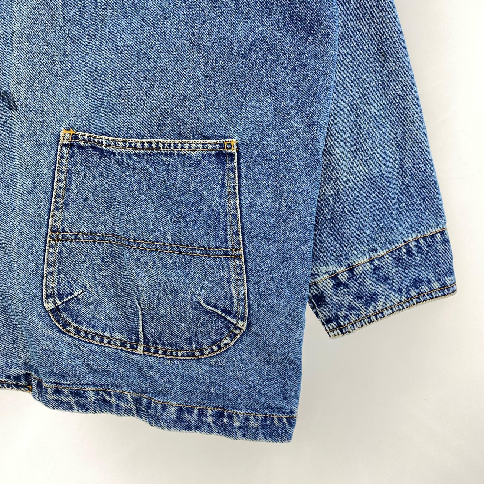 その他アウター OLD・VINTAGE BACCINI パッチワークデニムカバーオール (1X) ブルー