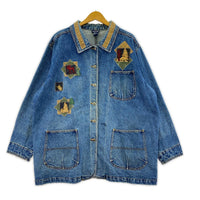 その他アウター OLD・VINTAGE BACCINI パッチワークデニムカバーオール (1X) ブルー
