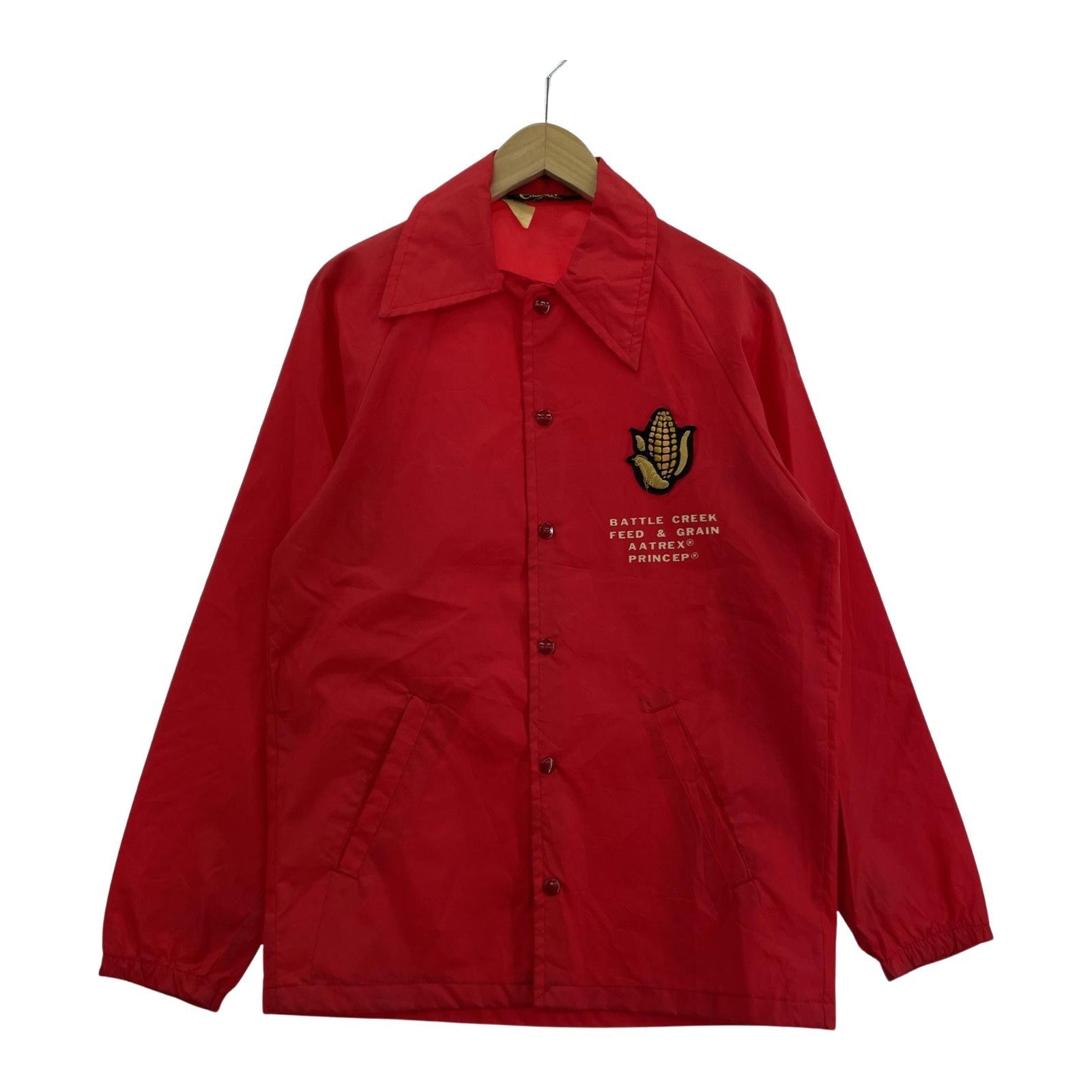 その他アウター 70s Champion ランタグ コーチジャケット (S) 赤 S レッド
