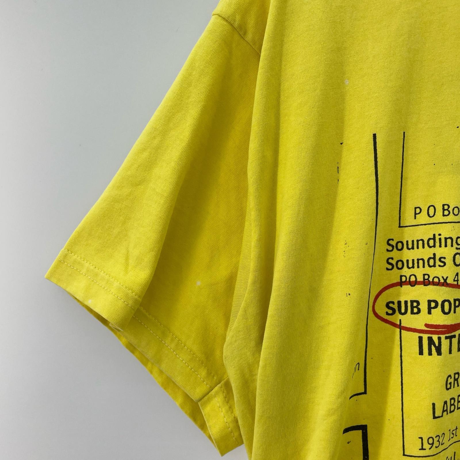 その他トップス SUBPOP MUSIC Tee L L イエロー