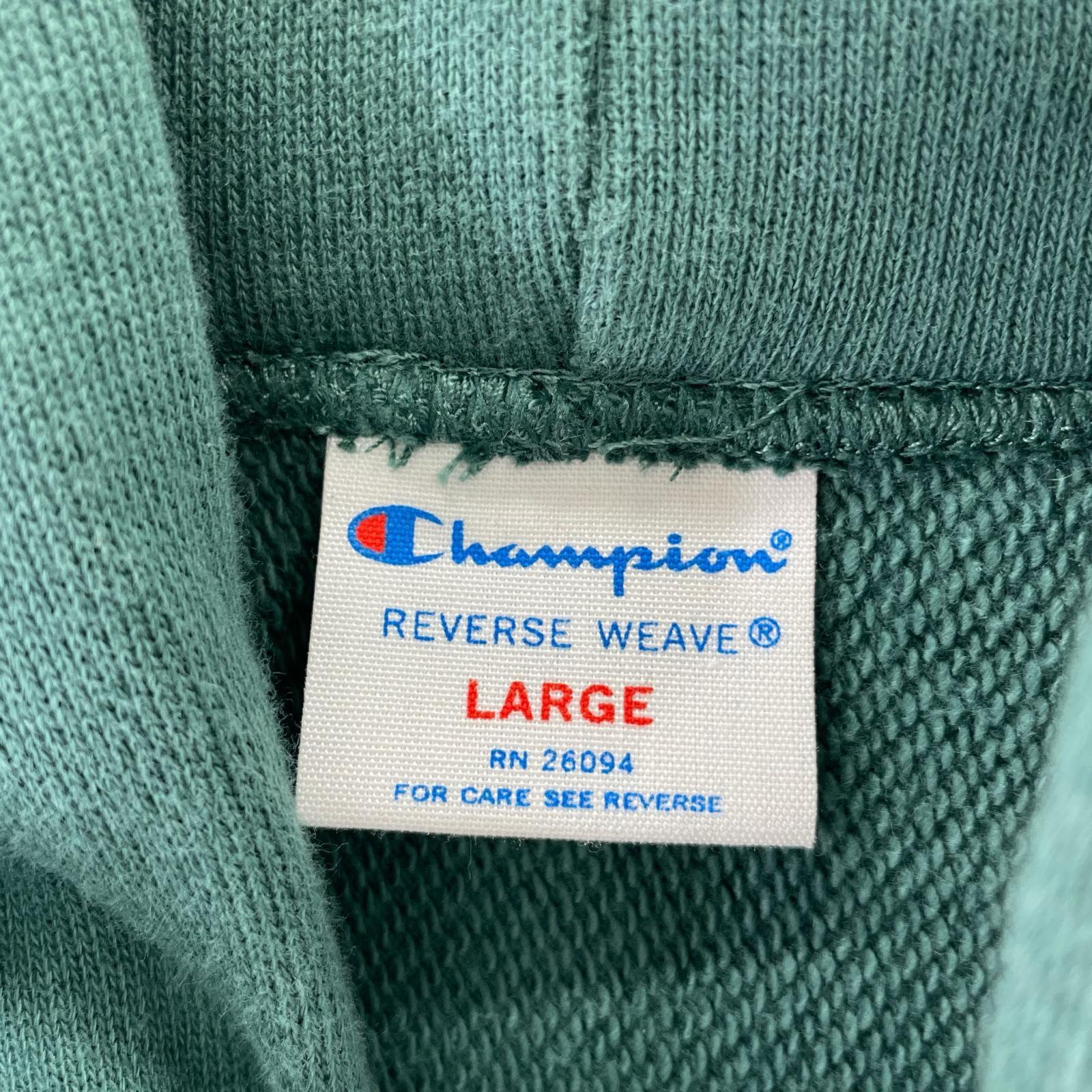 その他トップス Champion REVERSE WEAVE カレッジプリント POパーカー グリーン (L) L グリーン