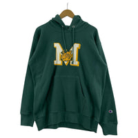 その他トップス Champion REVERSE WEAVE カレッジプリント POパーカー グリーン (L) L グリーン