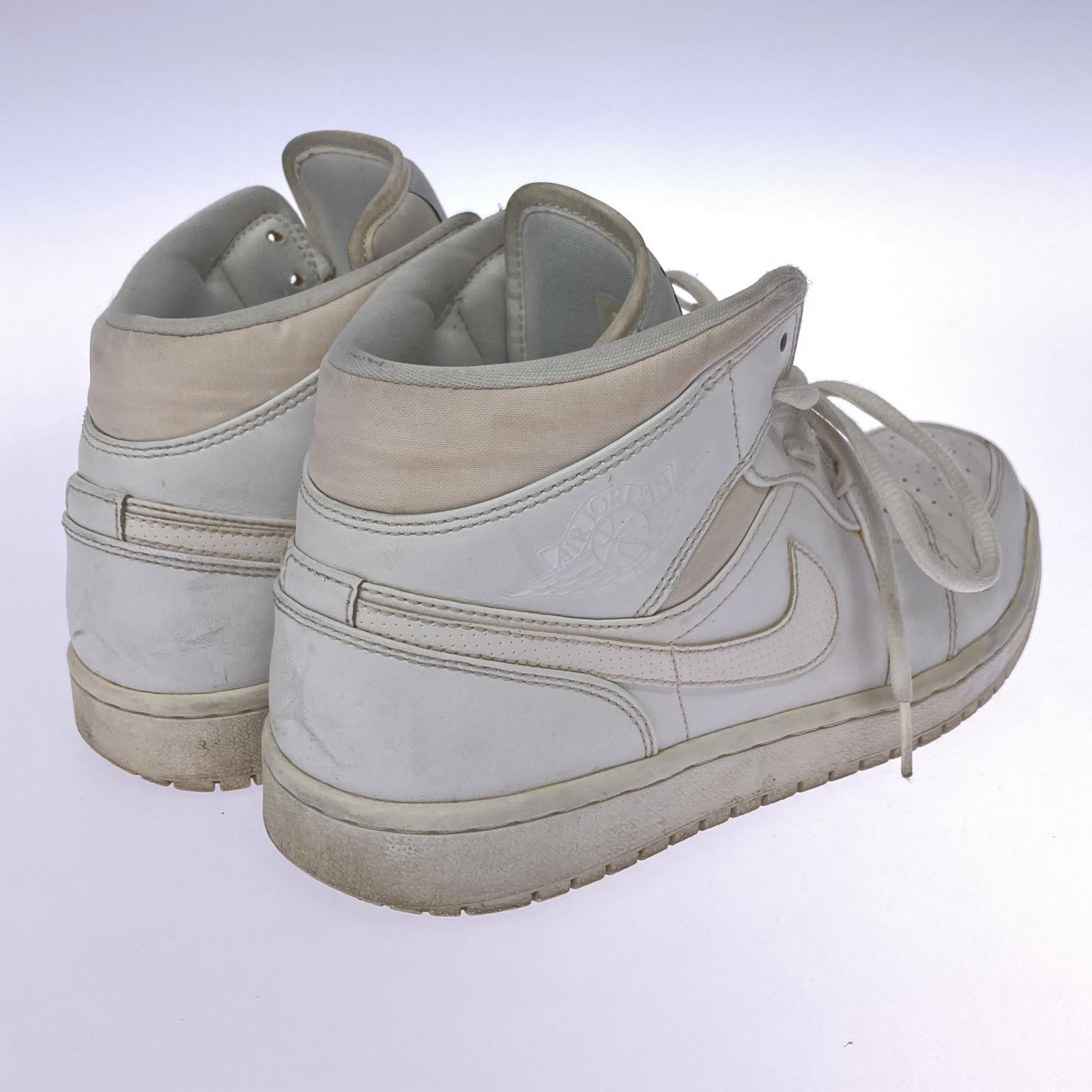 スニーカー NIKE AIR JORDAN 1 RETRO MID WHITE (27.0) ホワイト