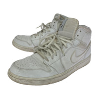 スニーカー NIKE AIR JORDAN 1 RETRO MID WHITE (27.0) ホワイト