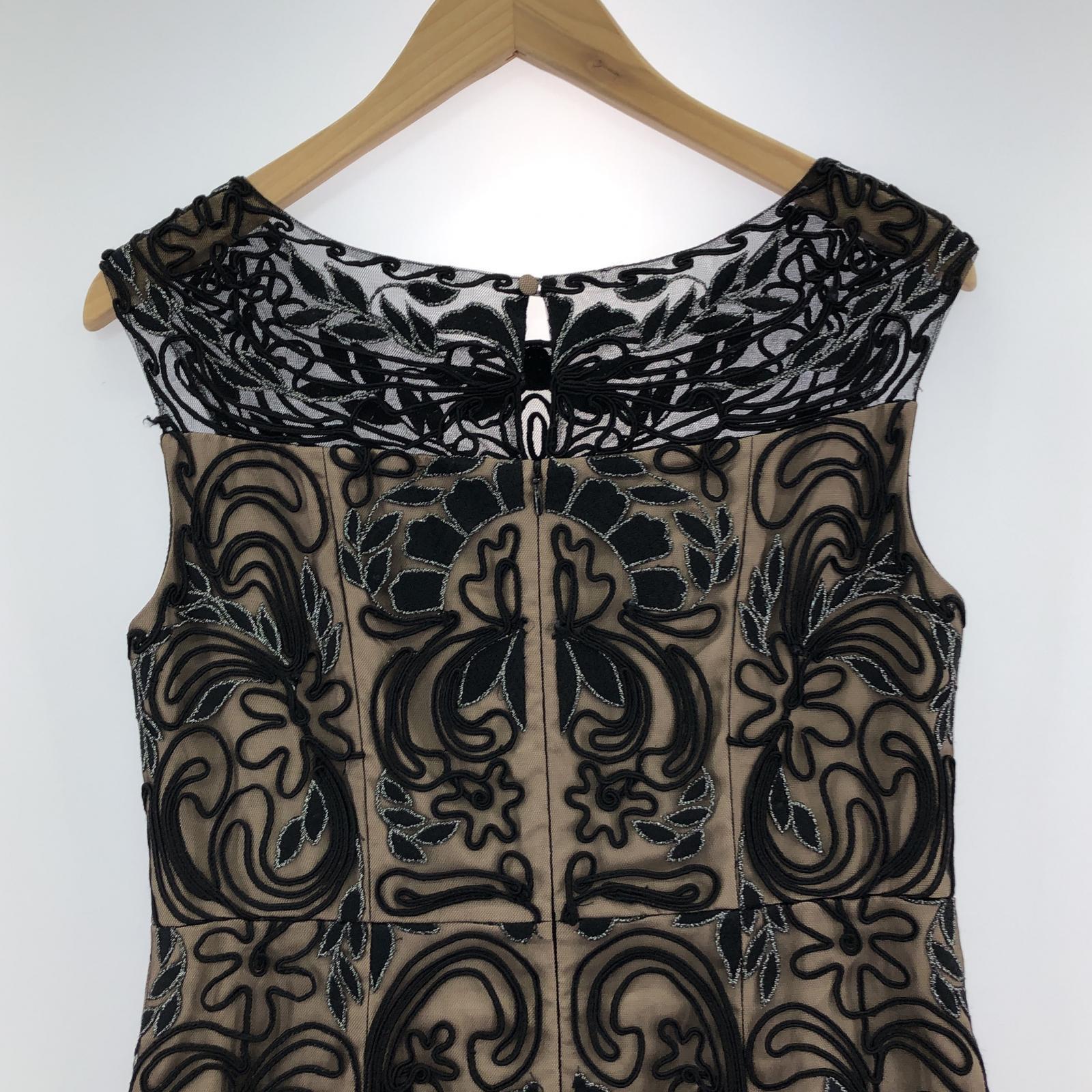 ワンピース GRACE CONTINENTAL チュール ワンピース ドレス 38 2423 5076-0 ベージュ
