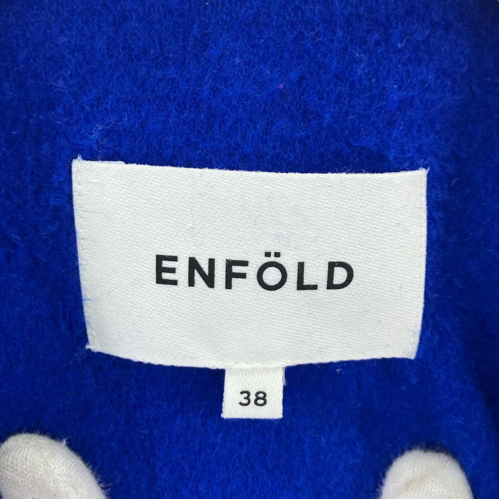 その他アウター ENFOLD 19AW ケープコート 青 38 ブルー