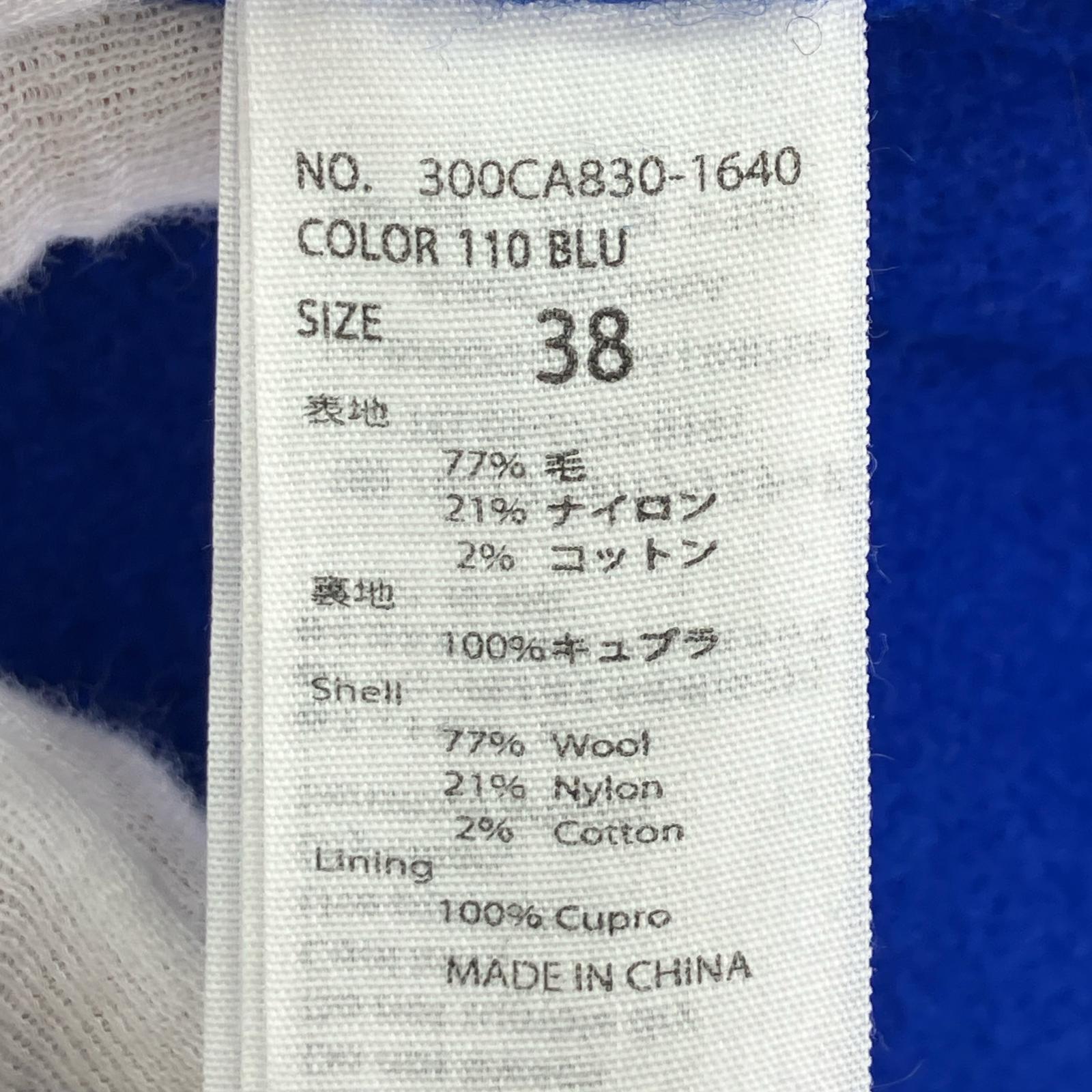 その他アウター ENFOLD 19AW ケープコート 青 38 ブルー