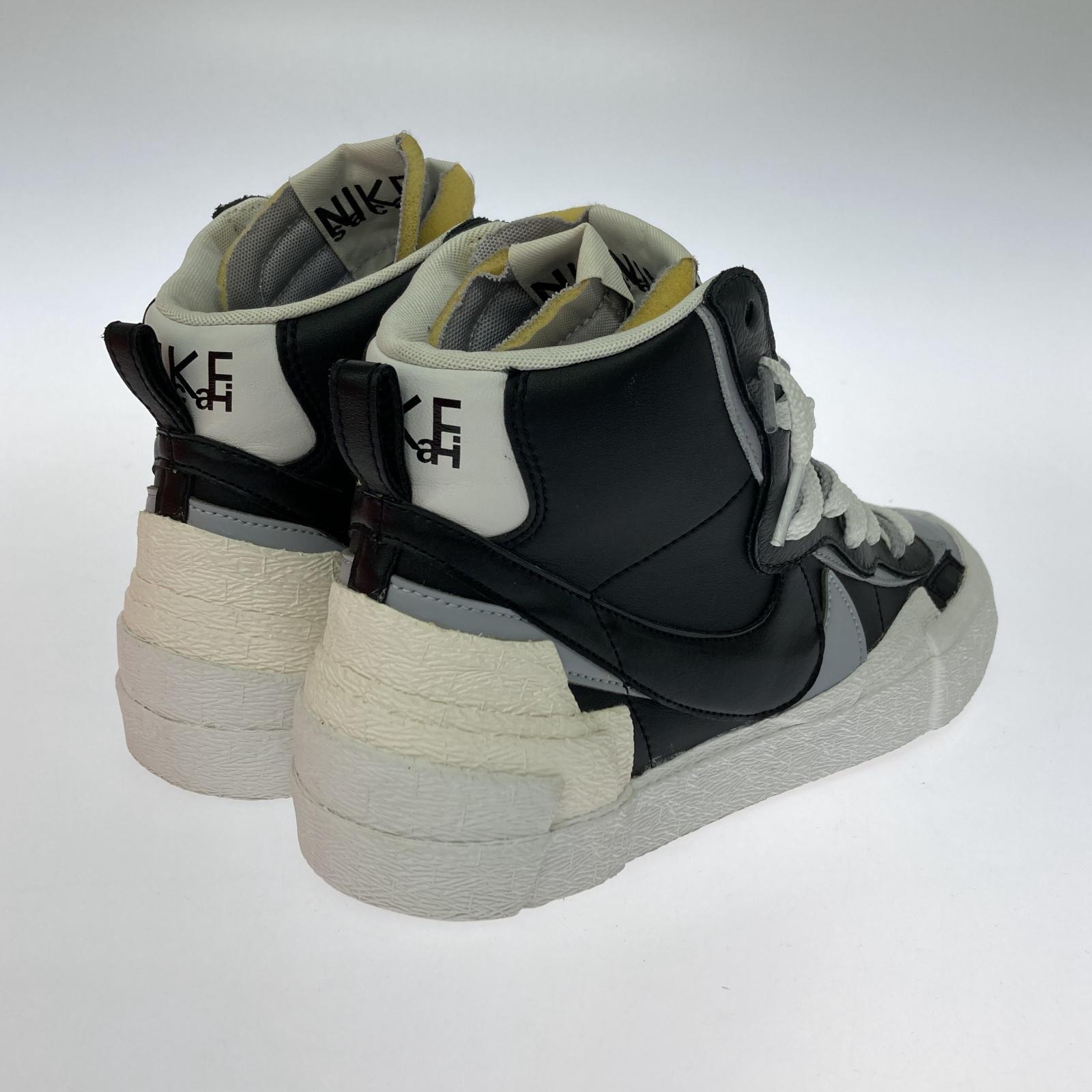 スニーカー sacai×NIKE BLAZER MID BLACK/WOLF GREY/WHITE /BV0072-002 27cm (US9 UK8 1/2 EU44)