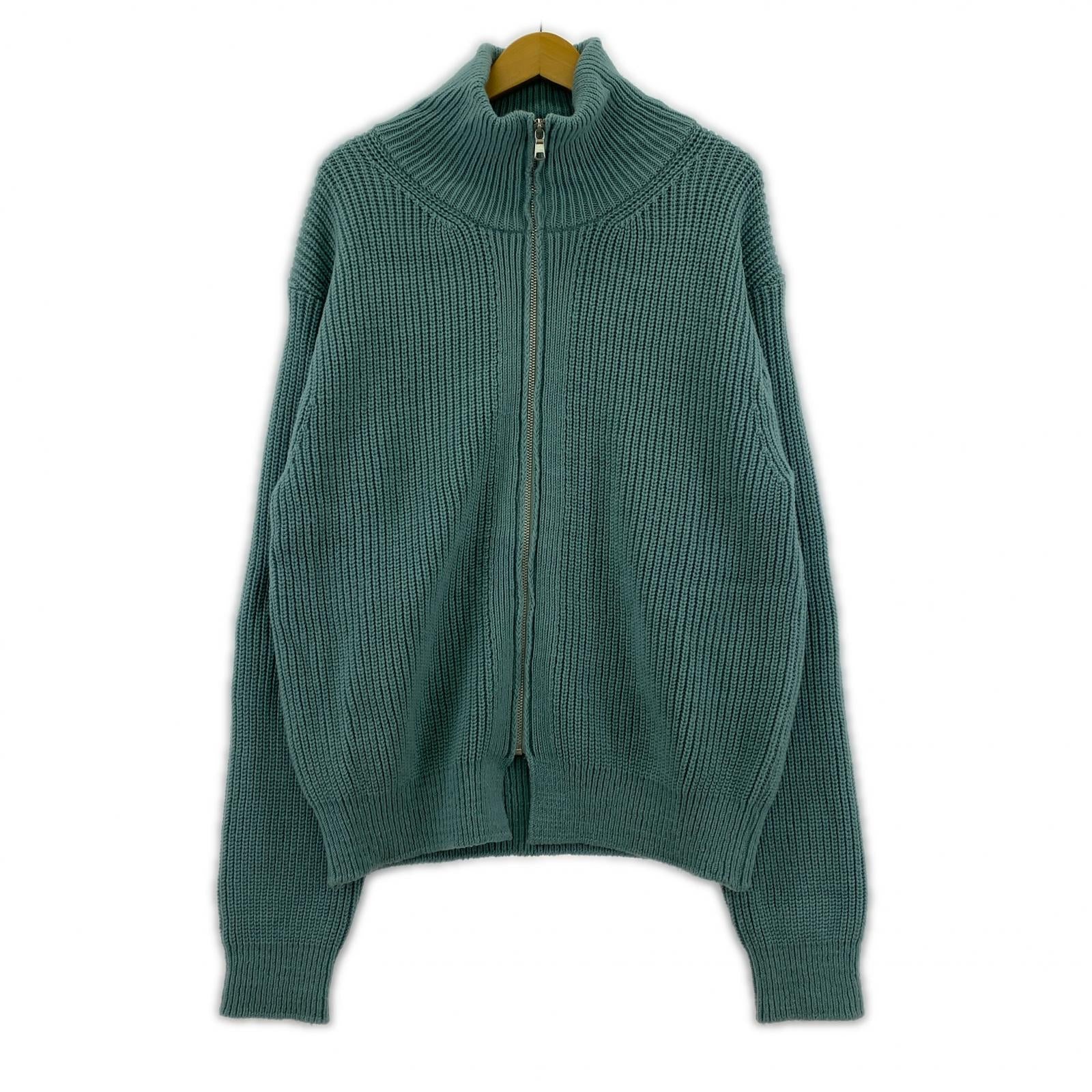 その他アウター ALLEGE Rib Zip Knit Blouson ド 4 グリーン