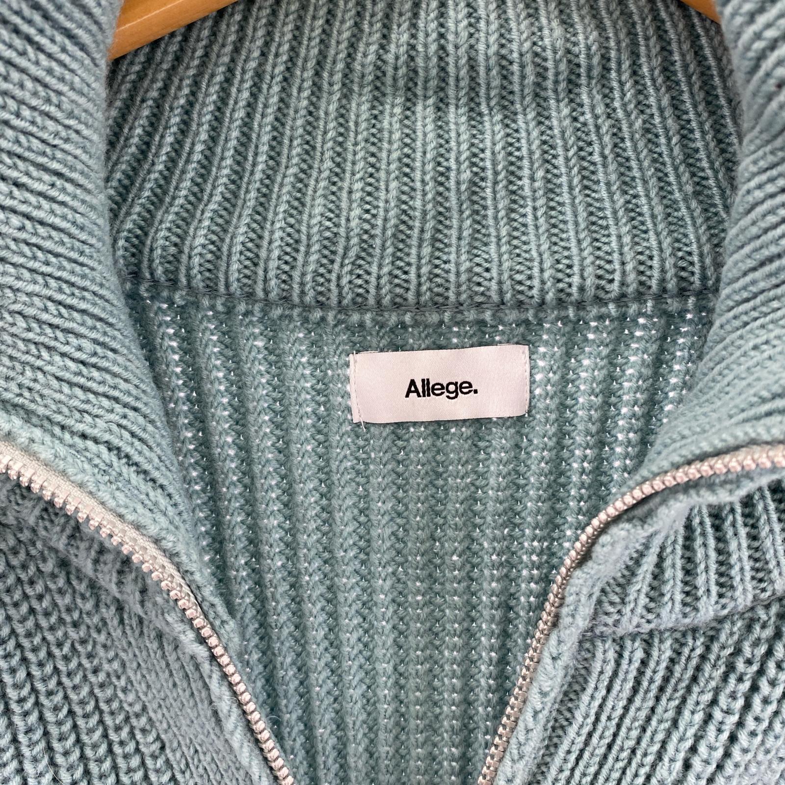 その他アウター ALLEGE Rib Zip Knit Blouson ド 4 グリーン