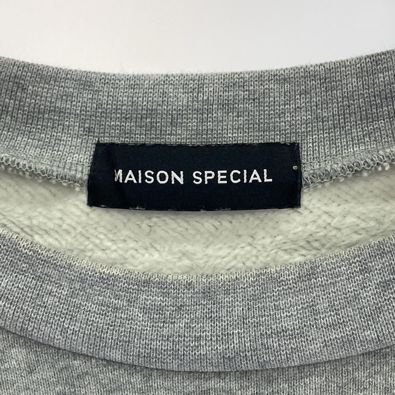 その他トップス MAISON SPECIAL 2way Vibe Crew Neck Sweat M グレー