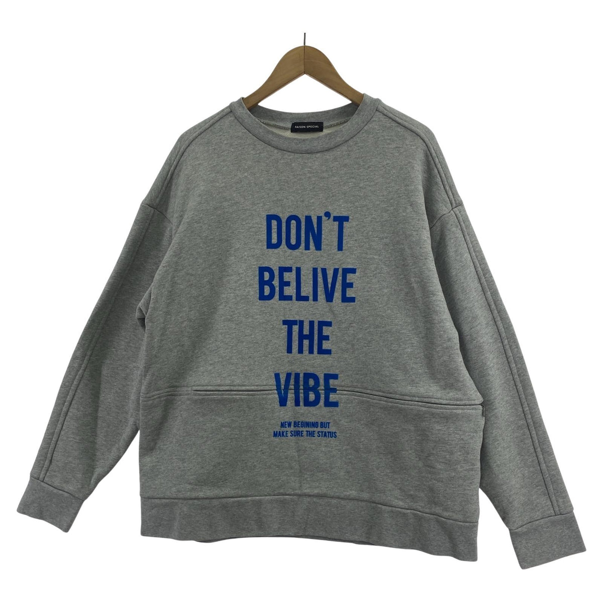 その他トップス MAISON SPECIAL 2way Vibe Crew Neck Sweat M グレー