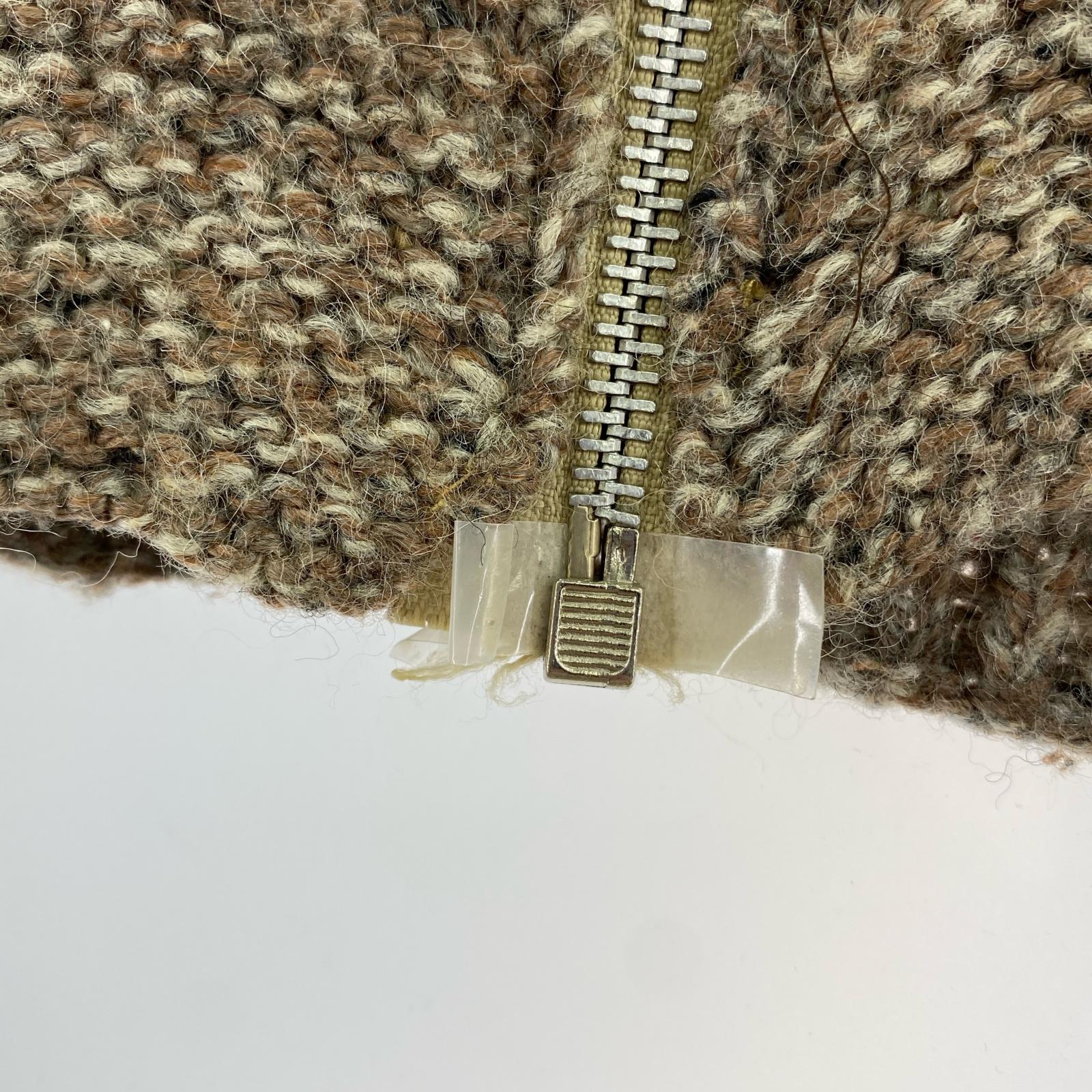 その他アウター VINTAGE ショールカラー ジップアップニットジ