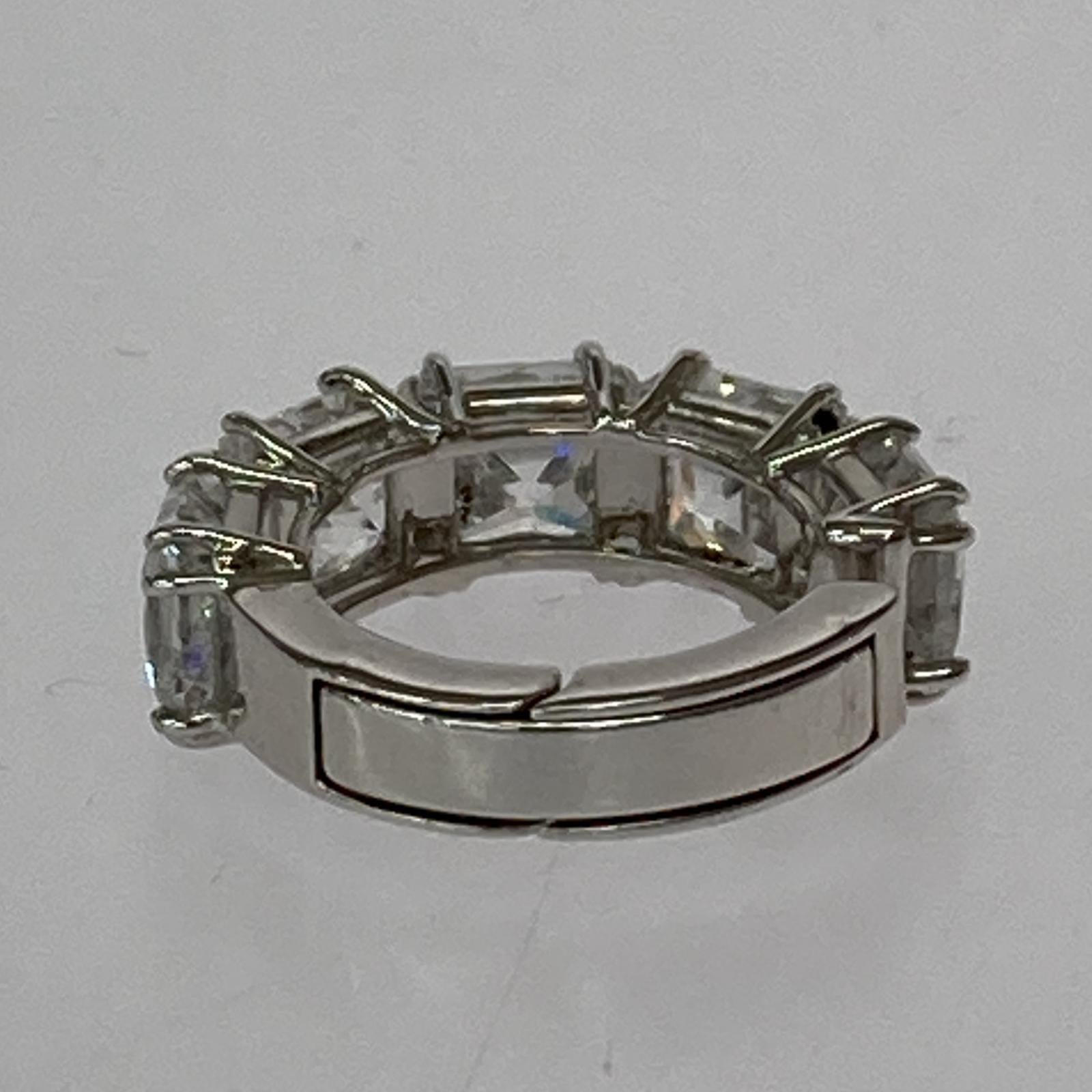 その他アクセサリー SWAROVSKI スクエアカットリング シルバー