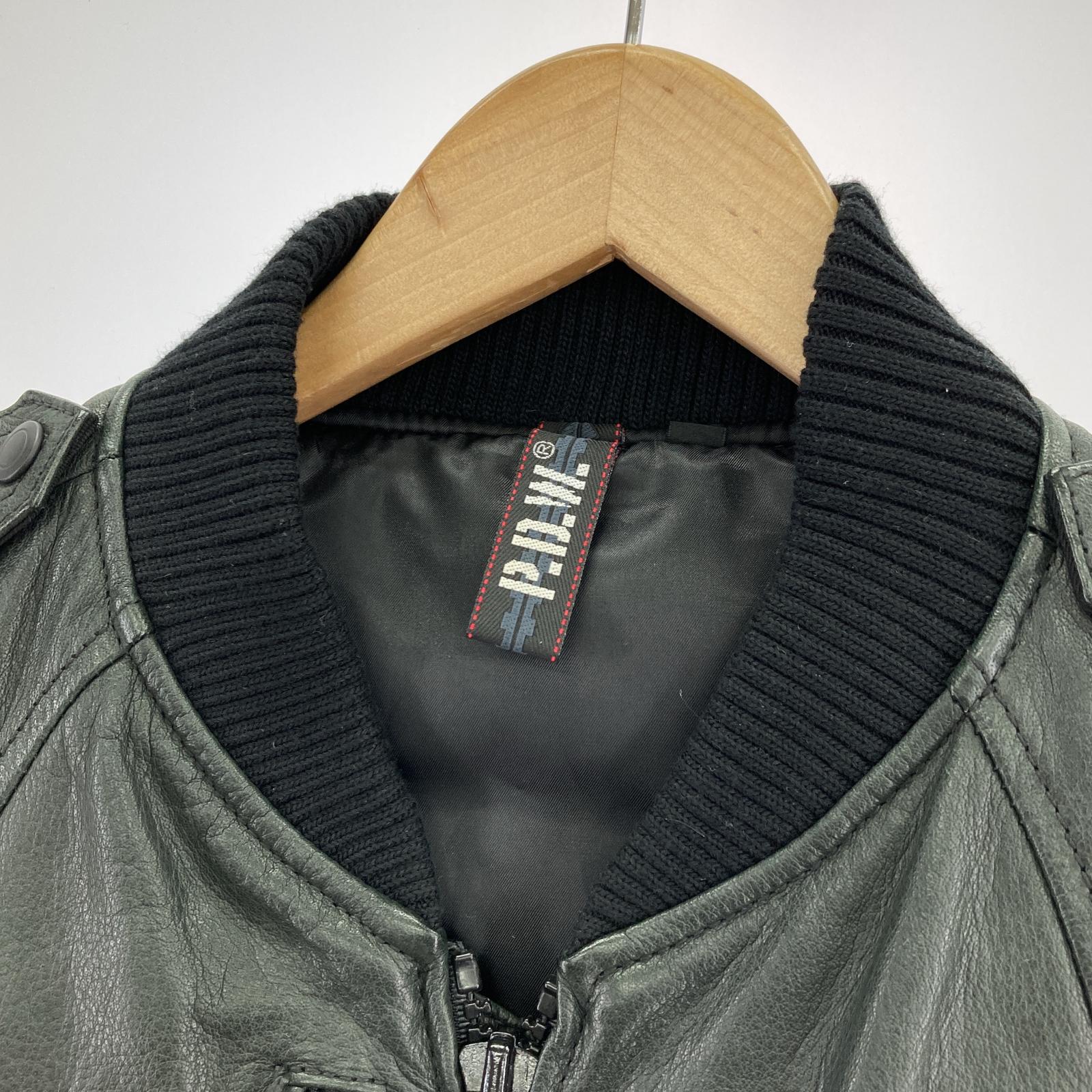 その他アウター AVIREX P.D.W. レザーベスト BLK M ブラック