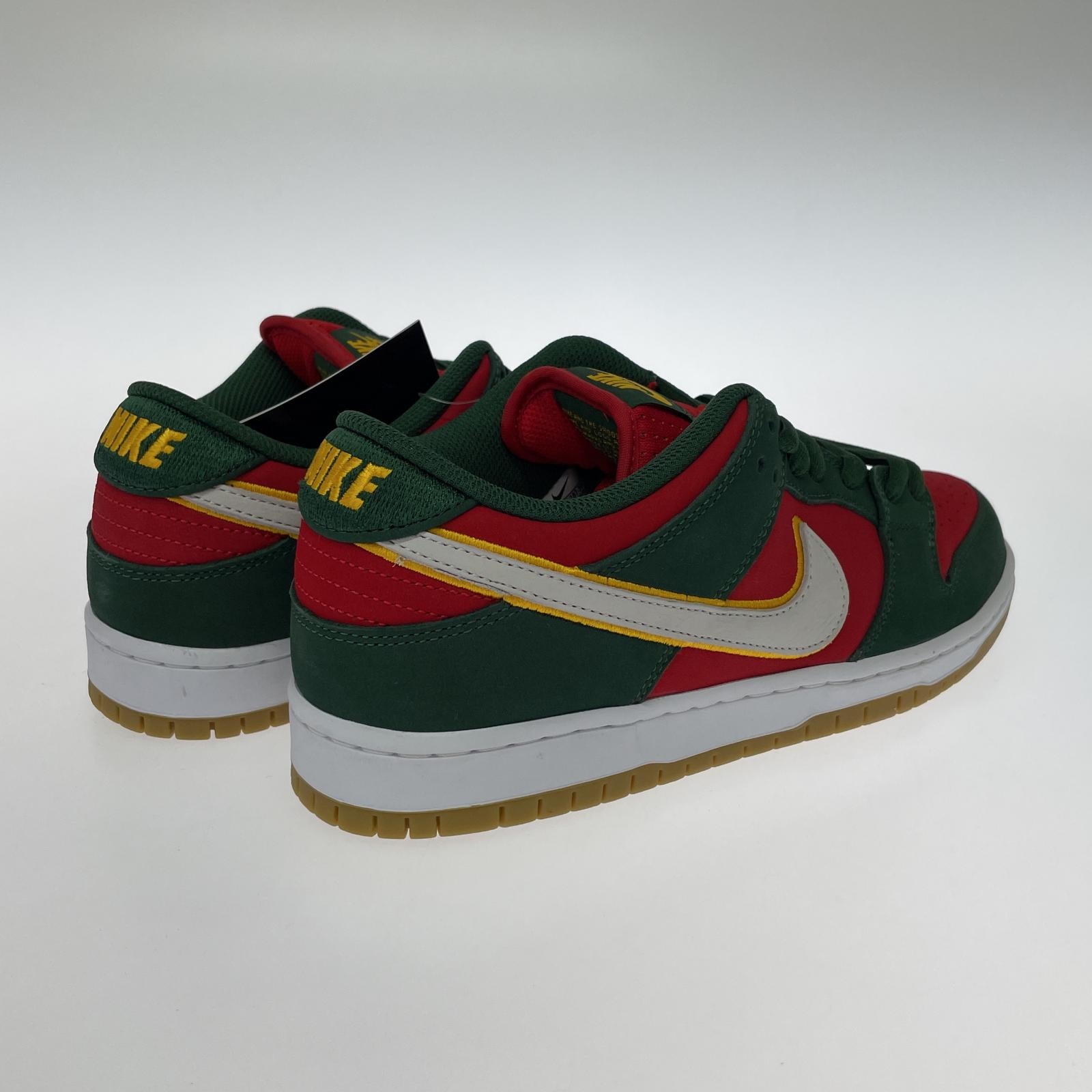 スニーカー NIKE SB DUNK LOW PRM FIR/UNIVERSITY GOLD/FIRE RED 27.0cm 27cm (US9 UK8 1/2 EU44)