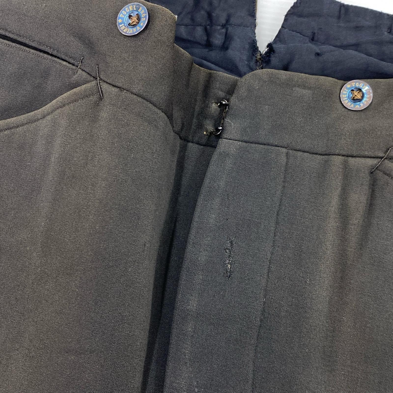 その他ボトムス 30s VOGEL BROS 針シンチ Trousers (W33) 墨黒 ブラック