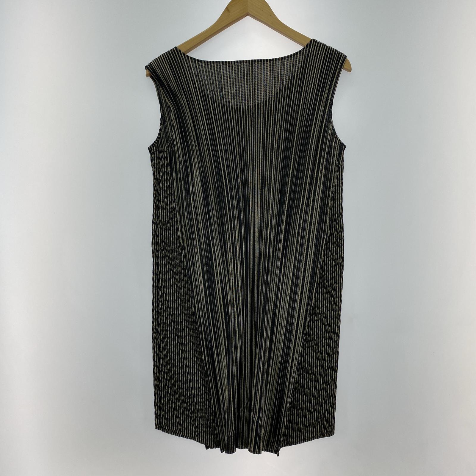 ワンピース PLEATS PLEASE ワンピース 柄 ブラック