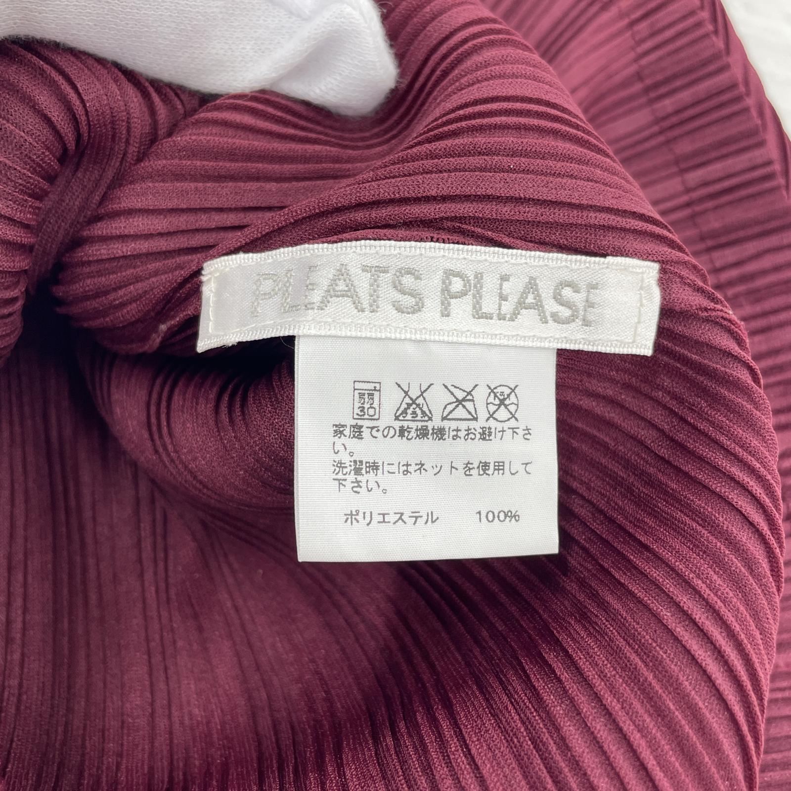 その他トップス PLEATS PLEASE LSカットソー ボルドー