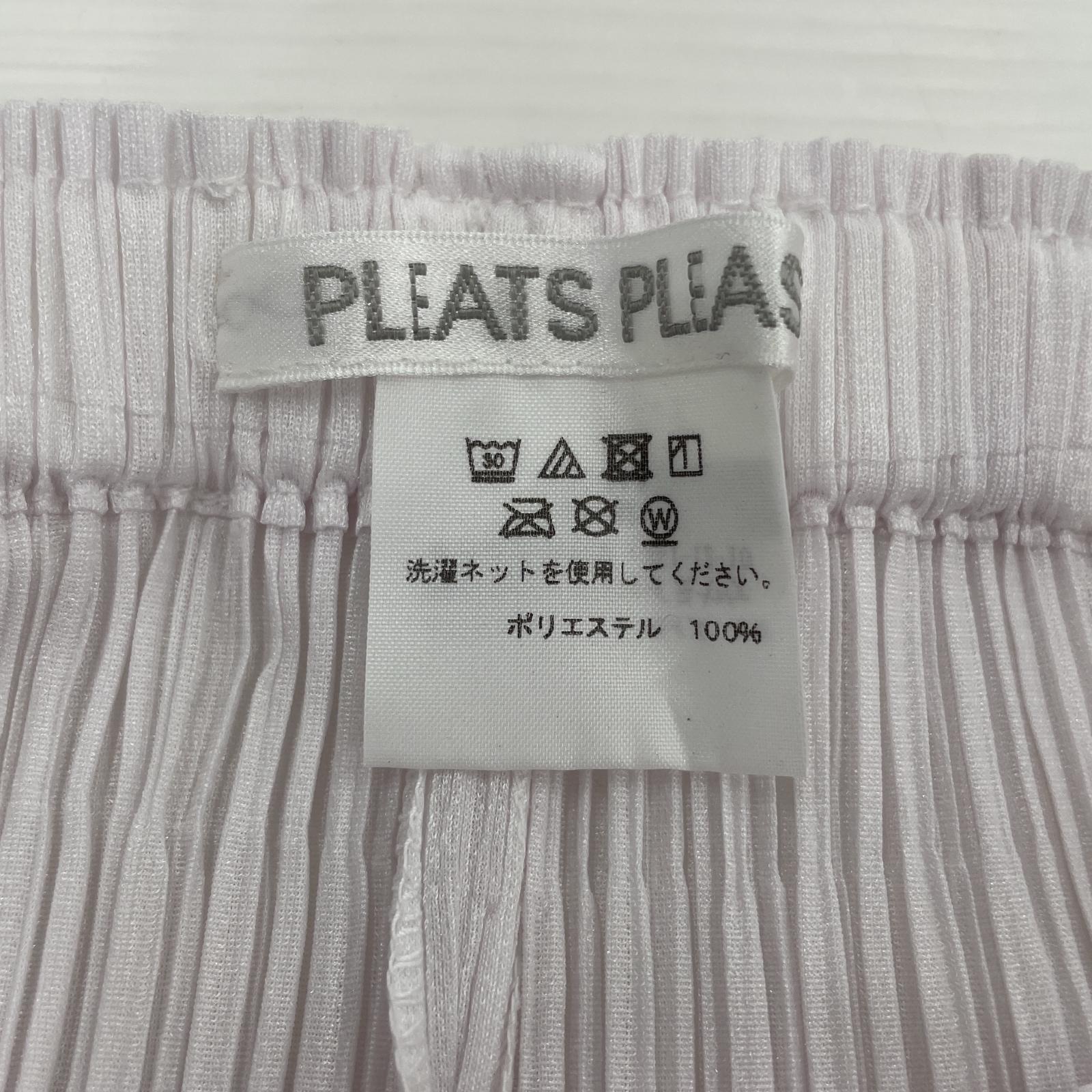 その他ボトムス PLEATS PLEASE パンツ ホワイト ホワイト