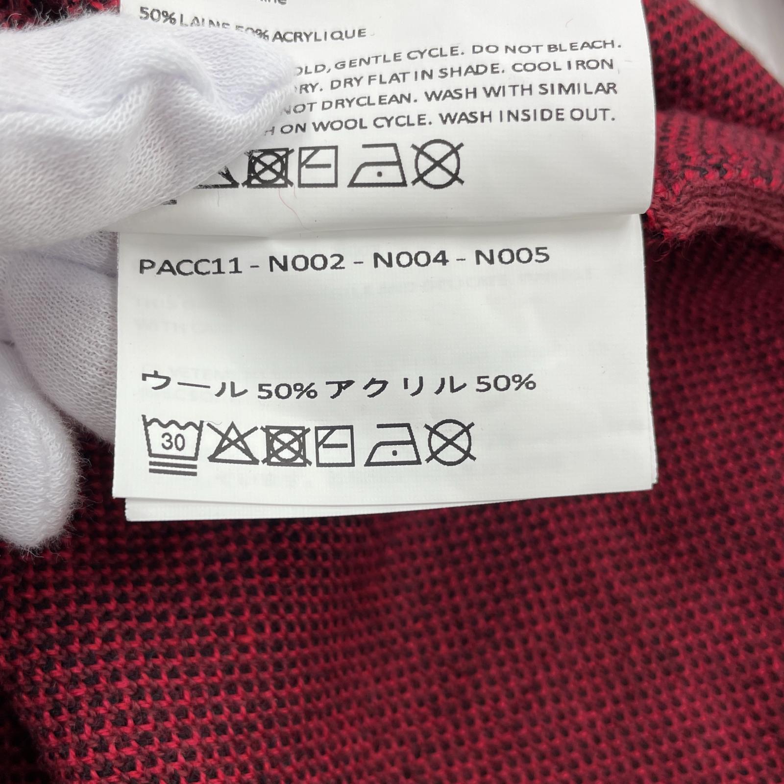 その他トップス PACCBET 22AW アーガイル ニットポロプルオ レッド