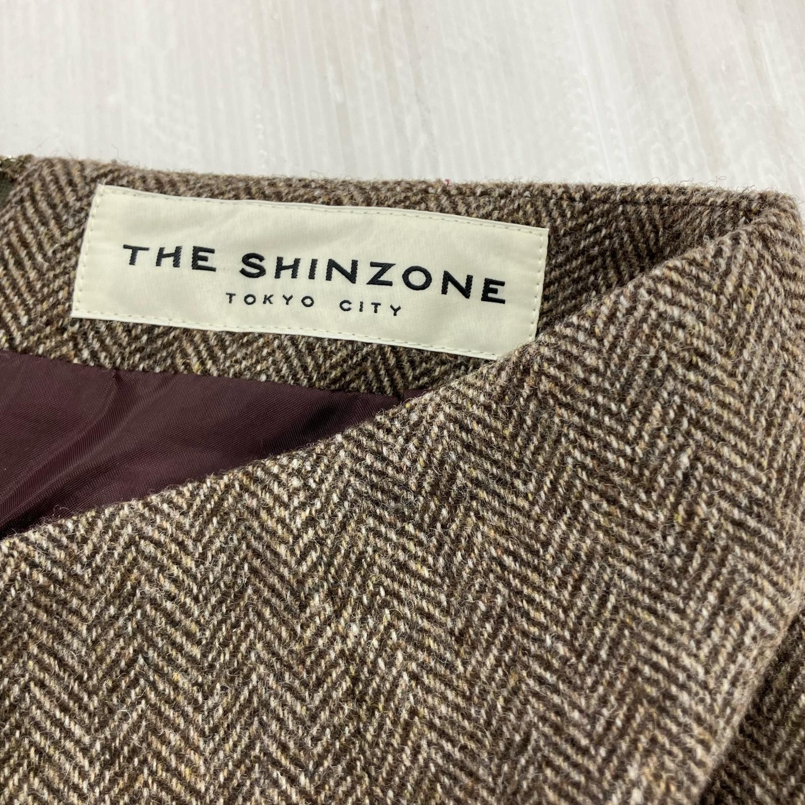 スカート THE SHINZONE HERRINGBONE MINI ブラウン