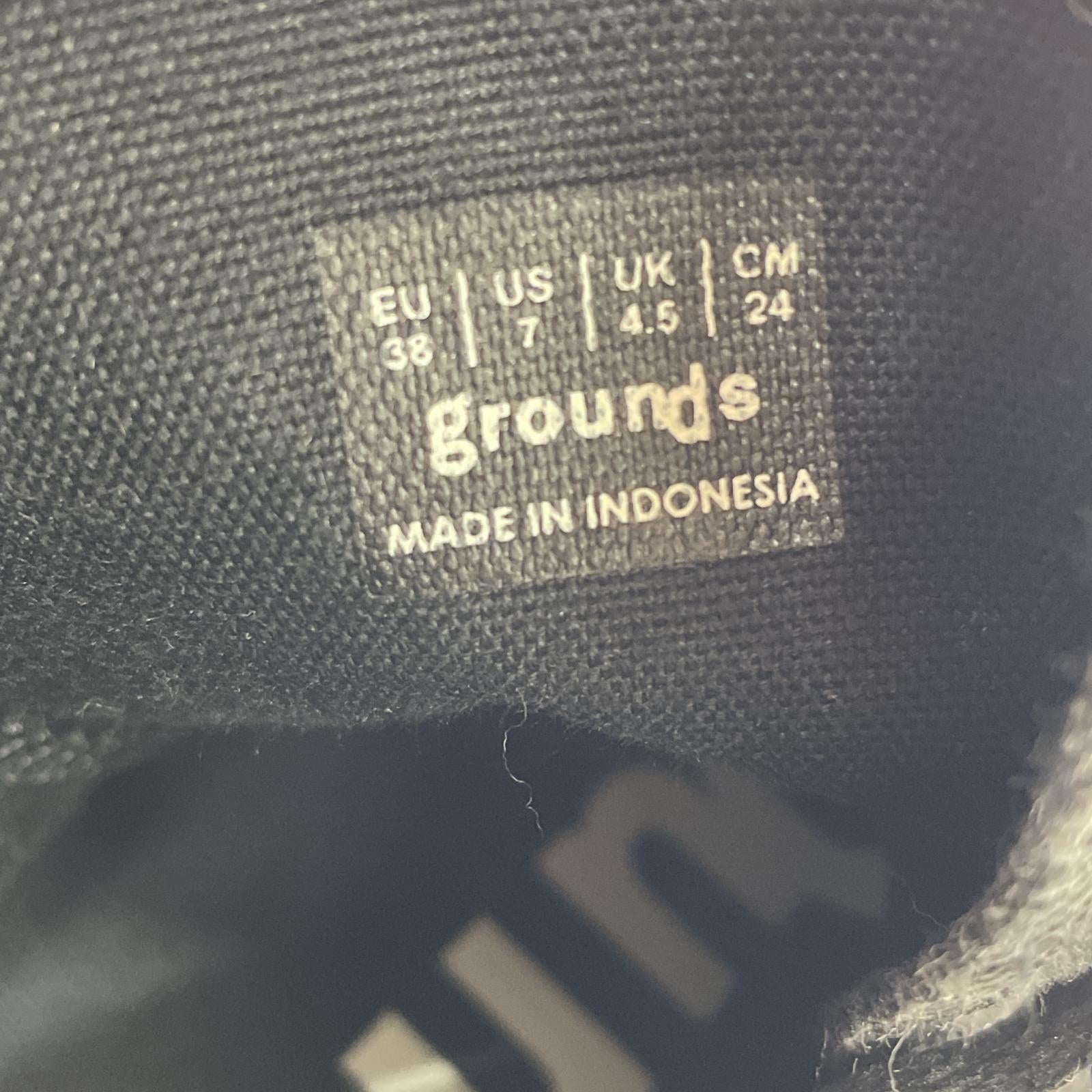 その他靴 grounds VORTEX ハイカットスニーカー ブラッ 24cm (US6 UK5 1/2 EU38) ブラック