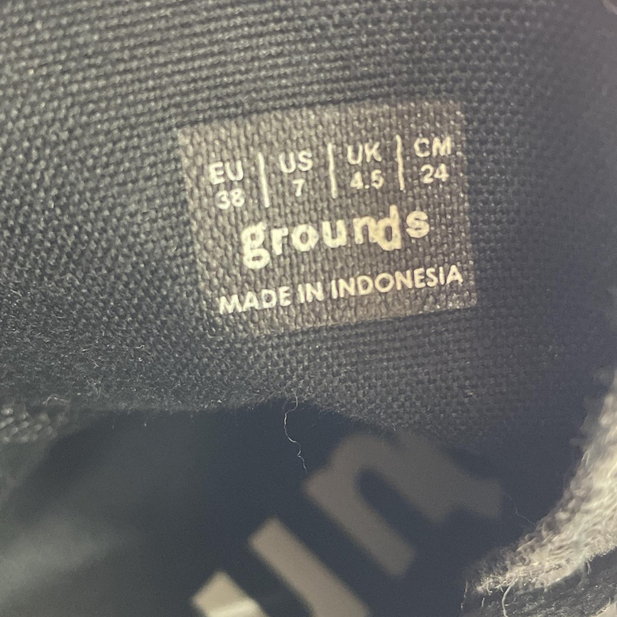 その他靴 grounds VORTEX ハイカットスニーカー ブラッ 24cm (US6 UK5 1/2 EU38) ブラック