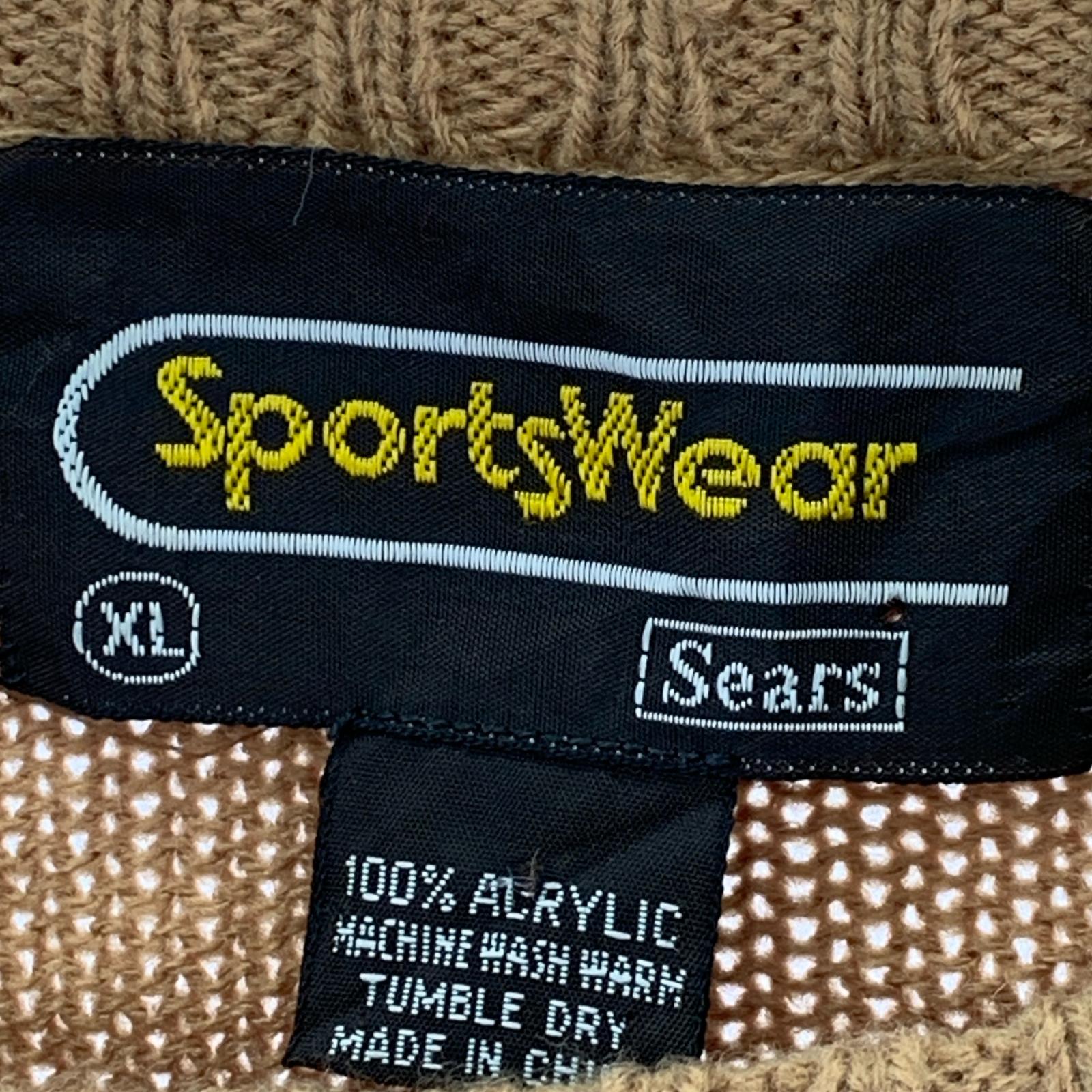 ニット SPORTS WEAR SEARS ケーブルニット キャメル (XL)
