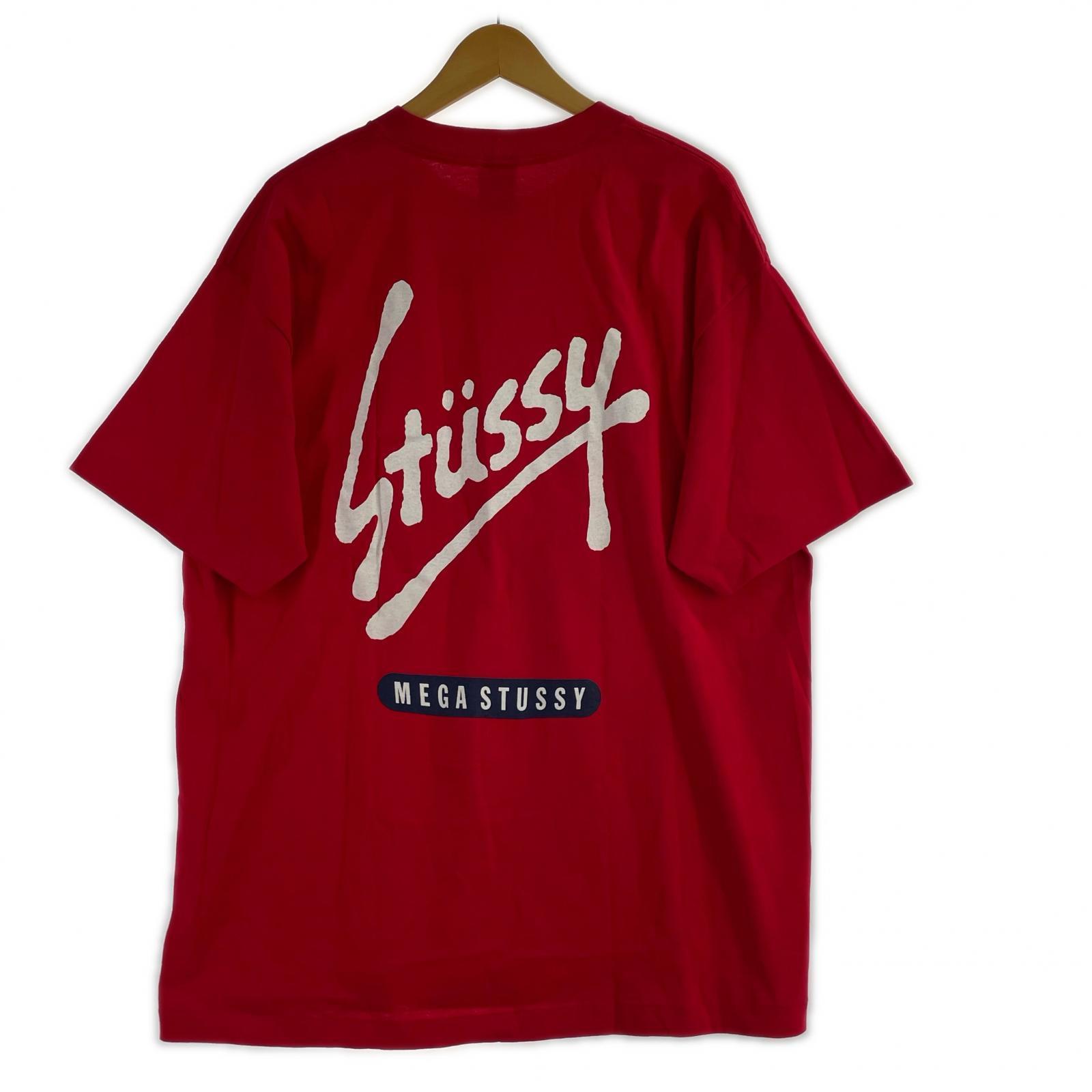 その他トップス STUSSY MEGASTUSSY Tシャツ レッド XL レッド