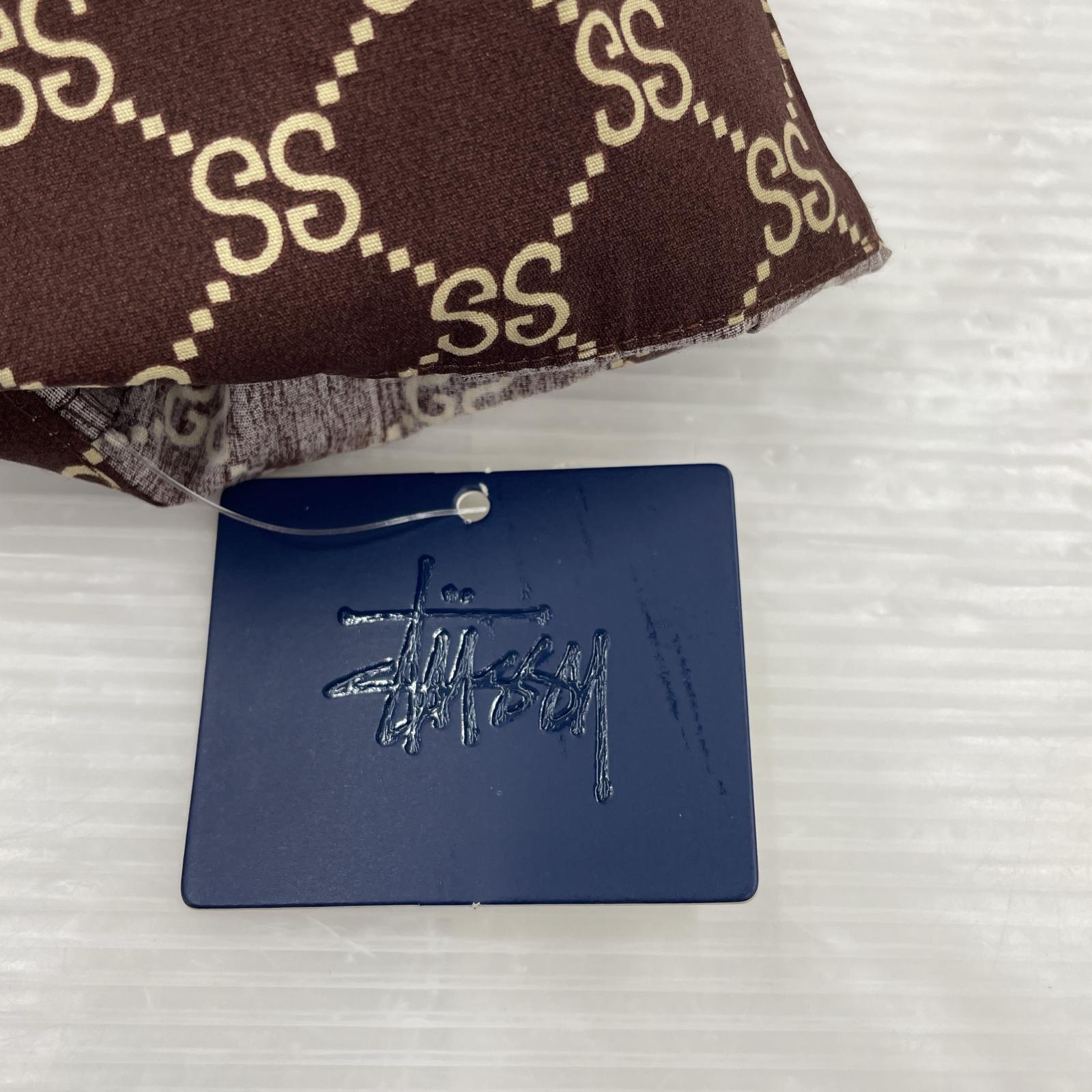 長袖シャツ STUSSY 90s MONOGRAM LOGO 長袖シャツ L ブラウン