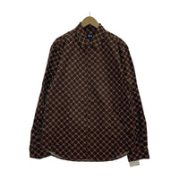 長袖シャツ STUSSY 90s MONOGRAM LOGO 長袖シャツ L ブラウン