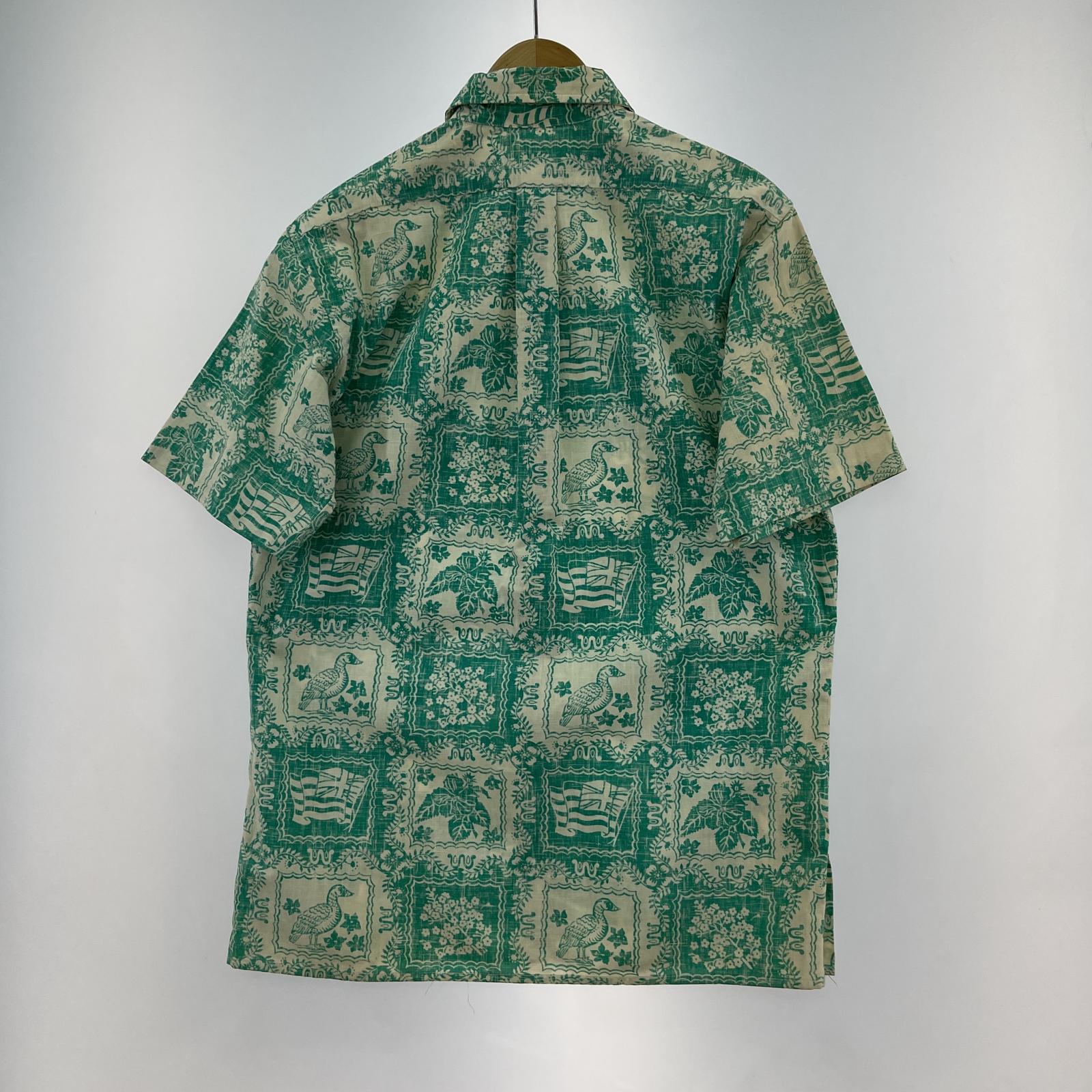 長袖シャツ 80s reyn spooner 半袖シャツ (S) グリーン S グリーン