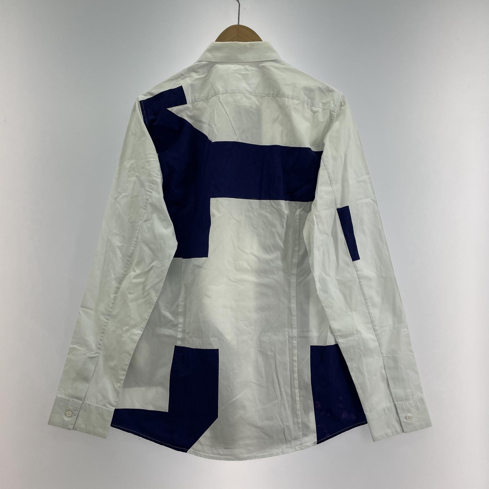 長袖シャツ JIL SANDER ジオメトリックLSシャツ S ホワイト S ホワイト