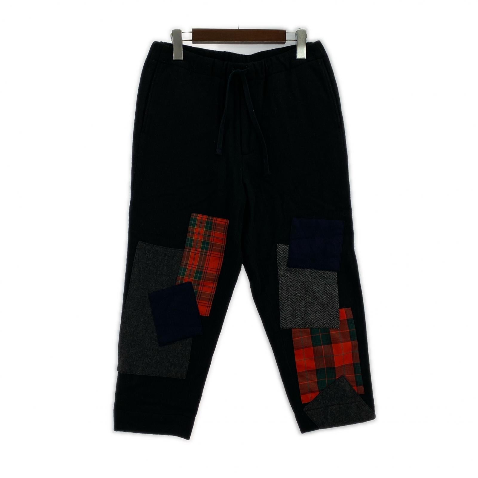 その他ボトムス パッチワークウールテーパードパンツ3 1 ブラック