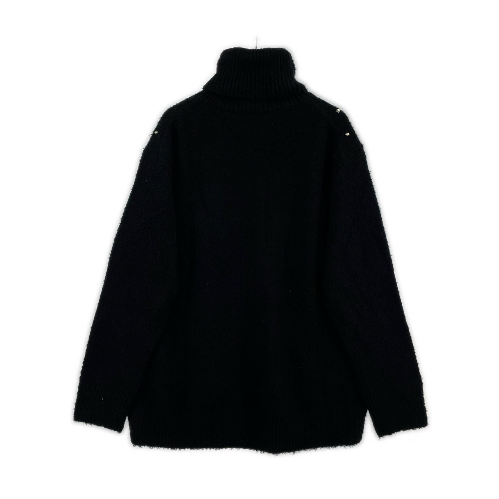 その他トップス JUNYA WATANABE COMME des GARCONS 23AW スタッズ タートルネックニット M ブラック