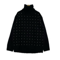その他トップス JUNYA WATANABE COMME des GARCONS 23AW スタッズ タートルネックニット M ブラック