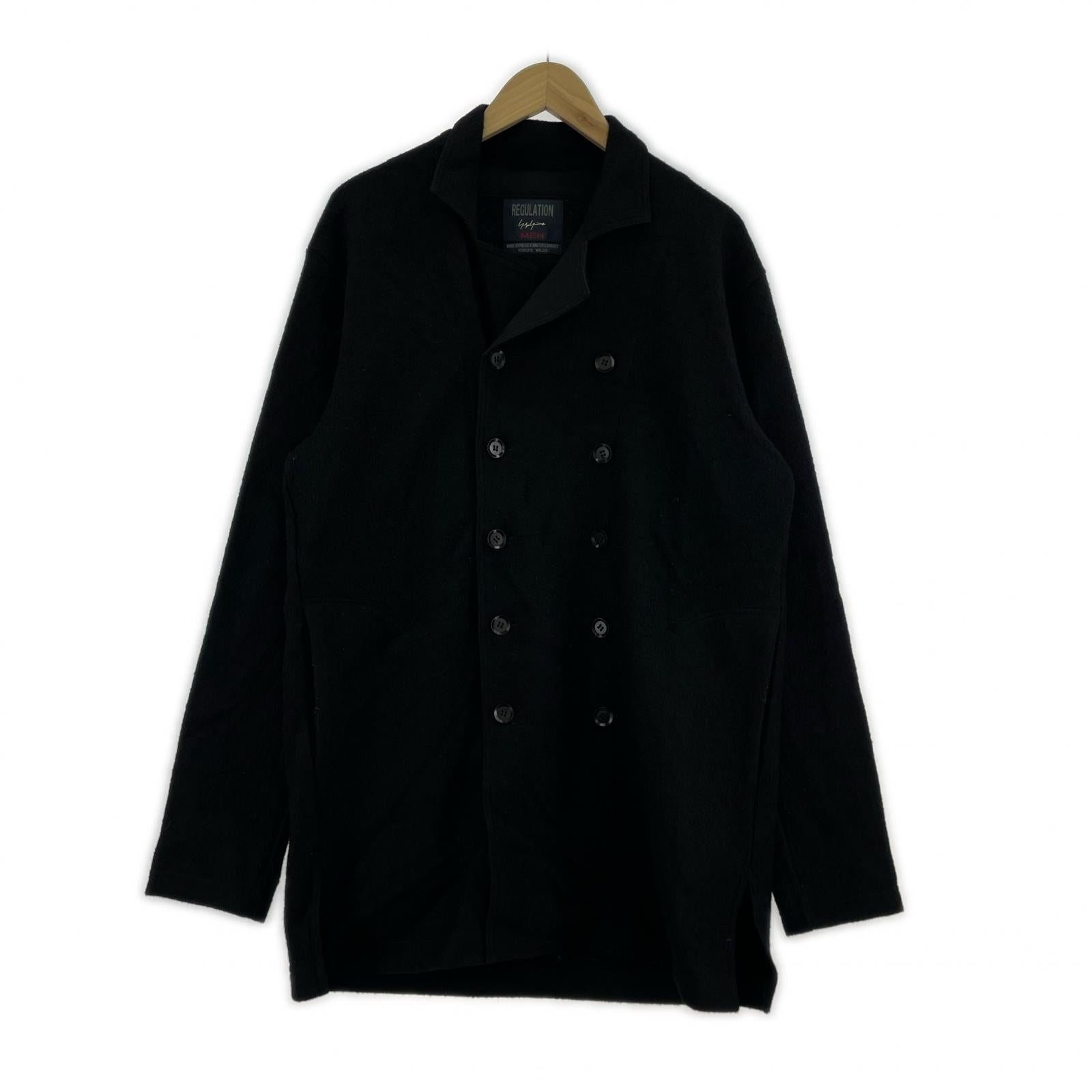 その他アウター REGULATION Yohji Yamamoto 22AW ウールナイロンコート 3 ブラック