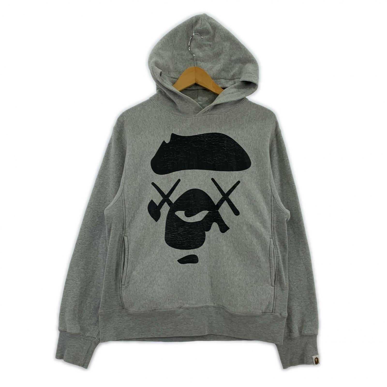 パーカー ×KAWS Big Face SweatParka S GRY グレー