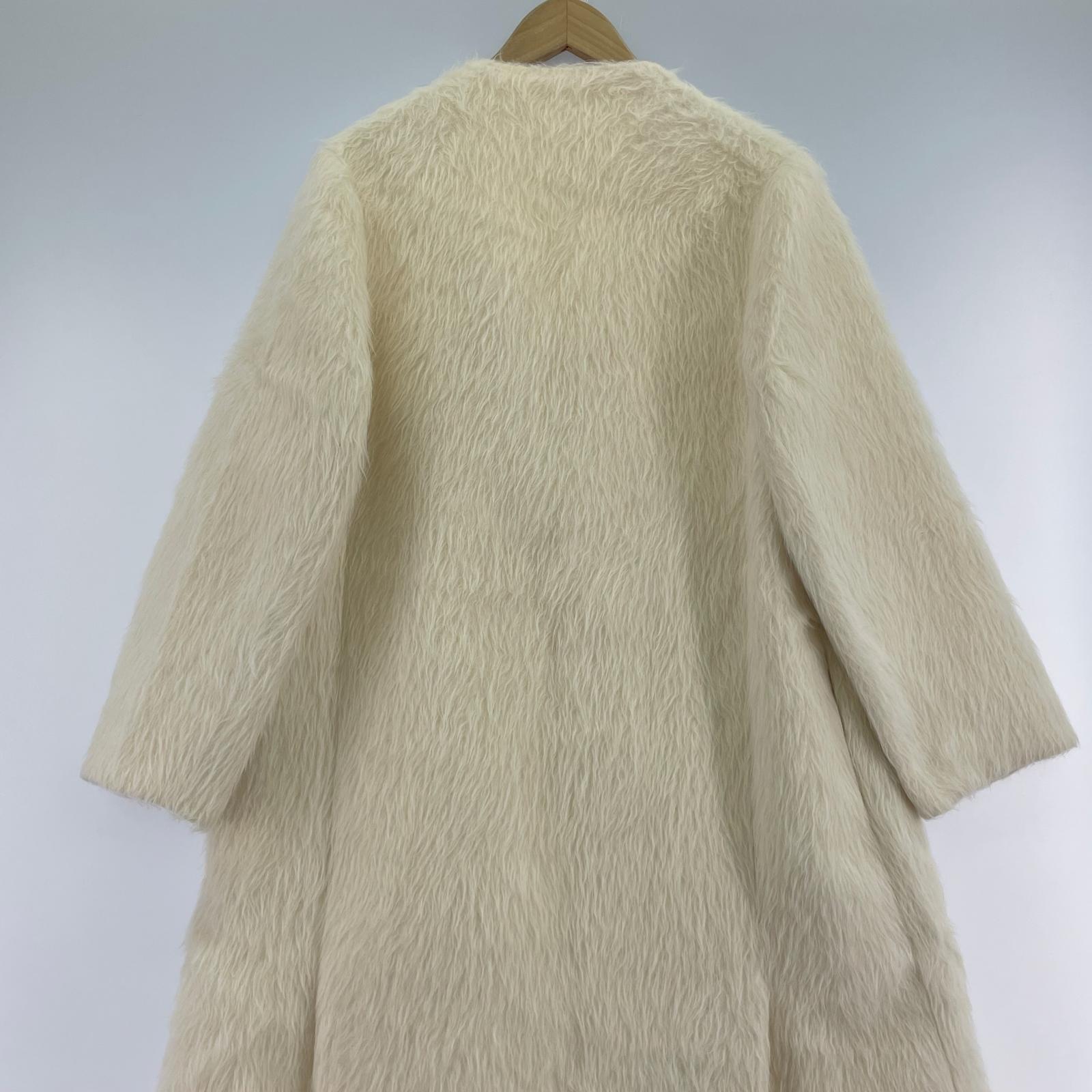 その他トップス EFFE BEAMS アルパカ シャギー ノーカラーコー ベージュ
