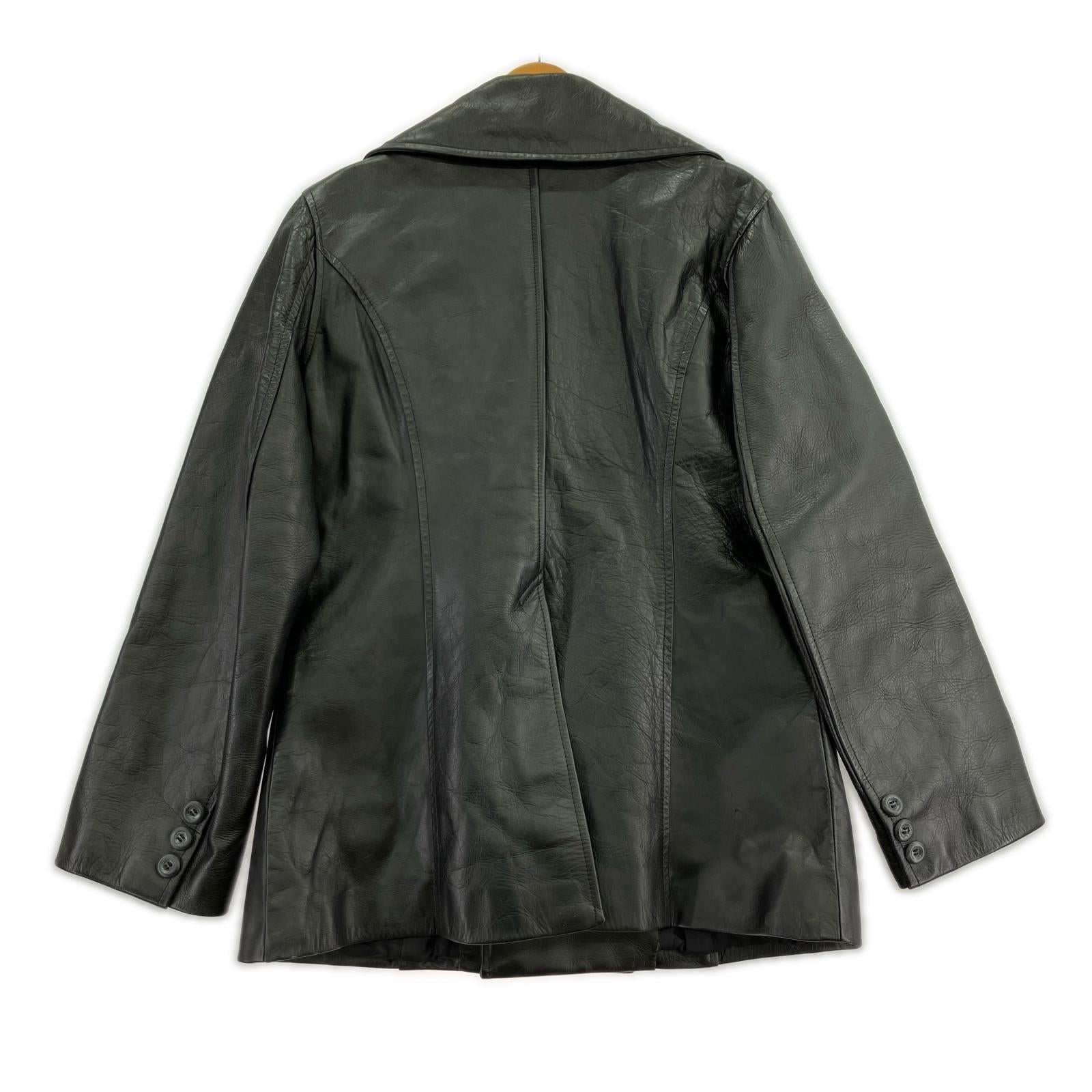 レザージャケット OZONE COMMUNITY Cow Leather Double Coat BLK ブラック