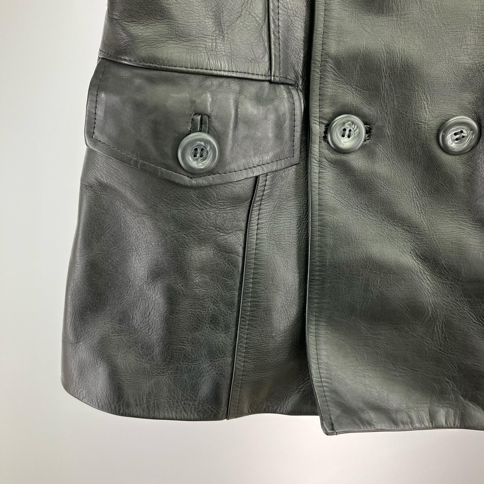 レザージャケット OZONE COMMUNITY Cow Leather Double Coat BLK ブラック