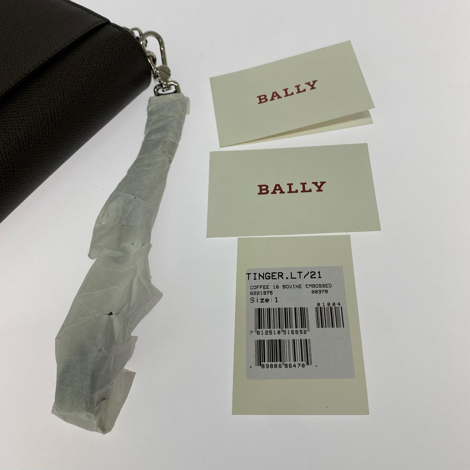 その他アクセサリー BALLY トラベルウォレット ダブルファスナー ブラウン