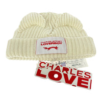 ニットキャップ CHARLES JEFFREY LOVERBOY 白 ホワイト