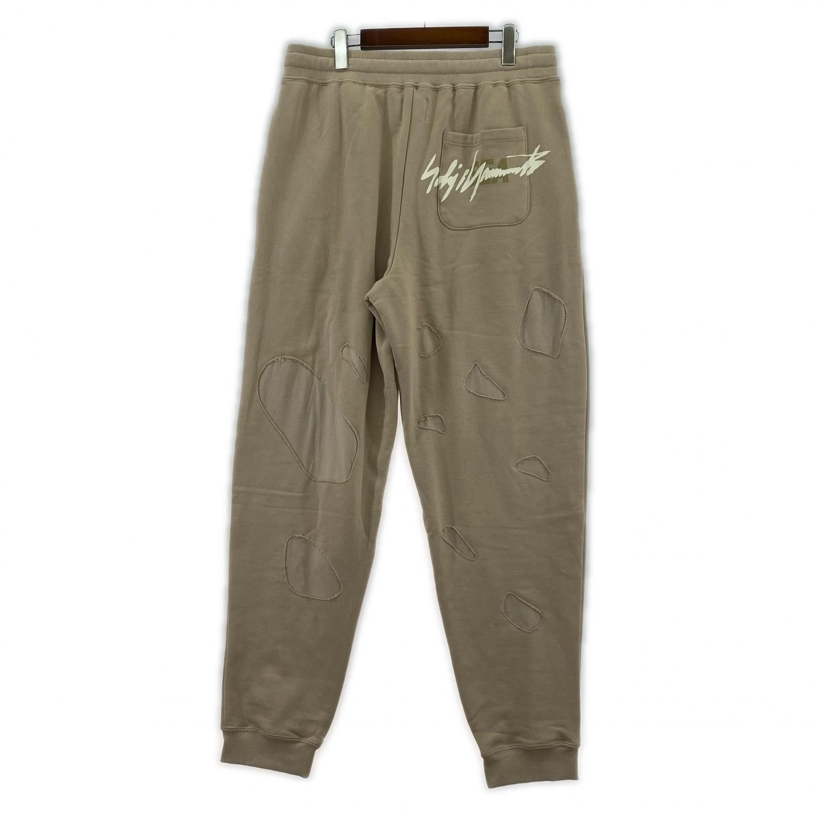 パンツ ×WILDSIDE YOHJI YAMAMOTO Damage Cutting Sweat Pants 5 5 ベージュ