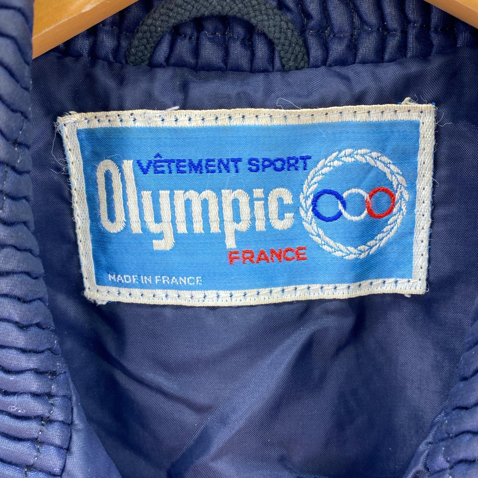 ジャケット 70s olympic フランス製 ナイロンジャケット 紺 ネイビー