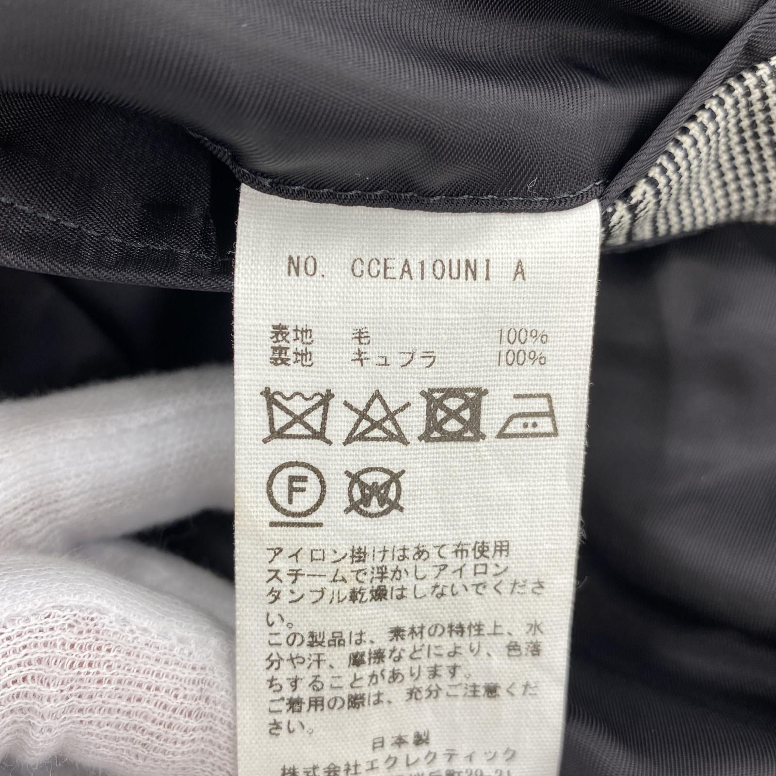 テーラードジャケット CLASS DORMEUIL ROYAL 11 GLEN CHECK JACKET ボタンレス テーラードジャケット 2 CCEA10UNI A 2 グレー